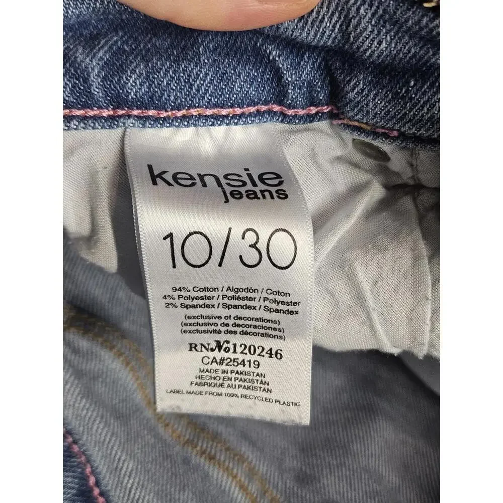 Kensie VintageLuxe Ella High Rise Straight Jeans Women 10/30 Light Wash D/10 - Picture 5 of 5